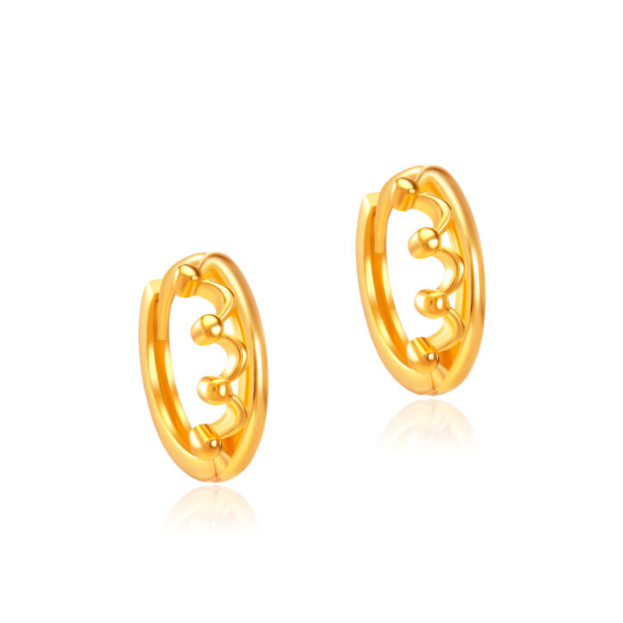 SK 916 My True Love Gold Earrings