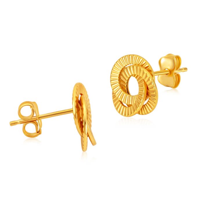 SK 916 Swirl Gold Earrings