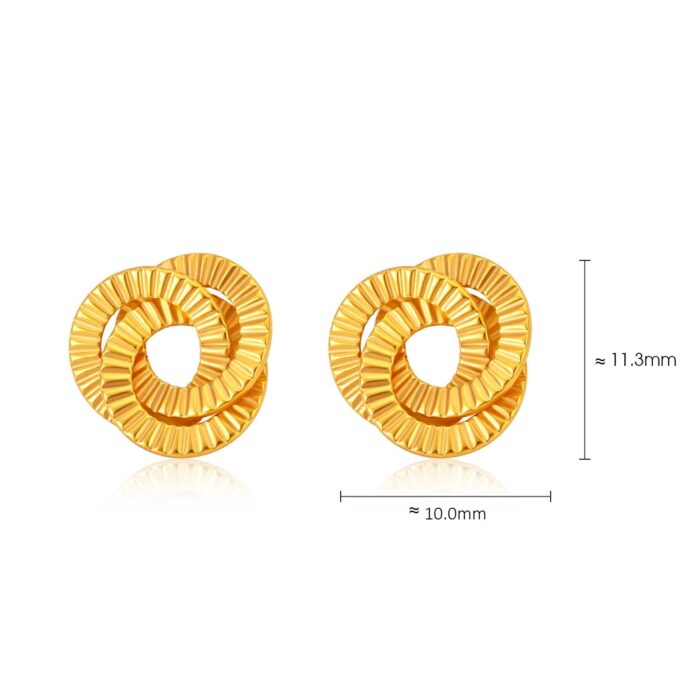 SK 916 Swirl Gold Earrings