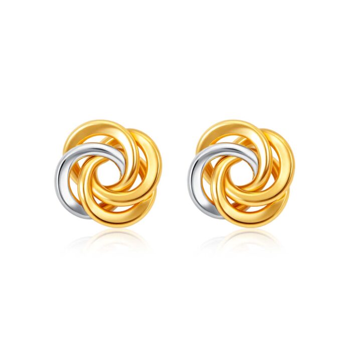 SK 916 Knot of Love Gold Earrings
