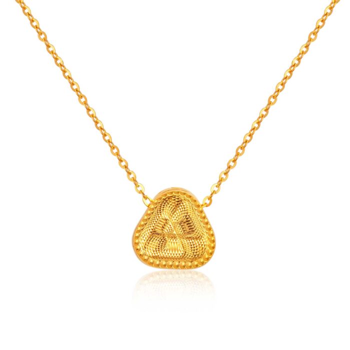 SK 916 Shine Triangle Gold Necklace