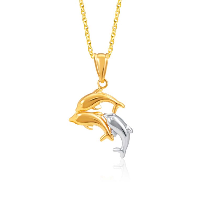 SK 916 Dolphin Gold Pendant