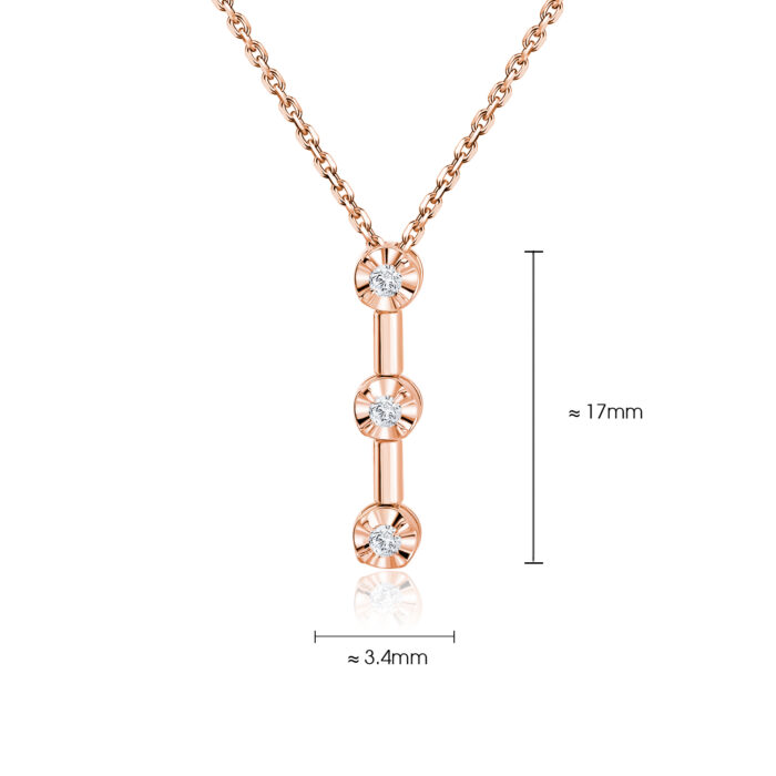 Deena Rose Gold Diamond Necklace