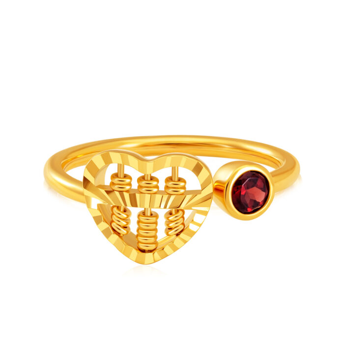 Heart Abacus Gem Ring