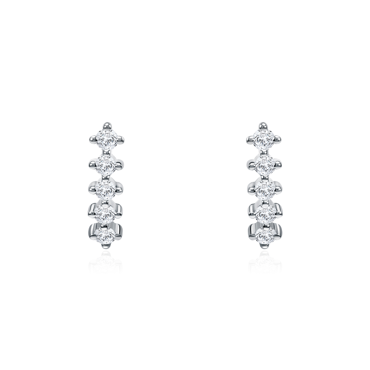 Starry Kesha White Gold Diamond Earrings