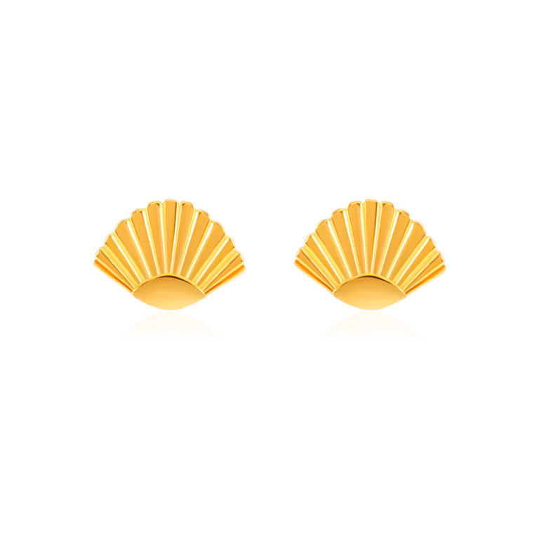 SK 916 Seashell Gold Earrings