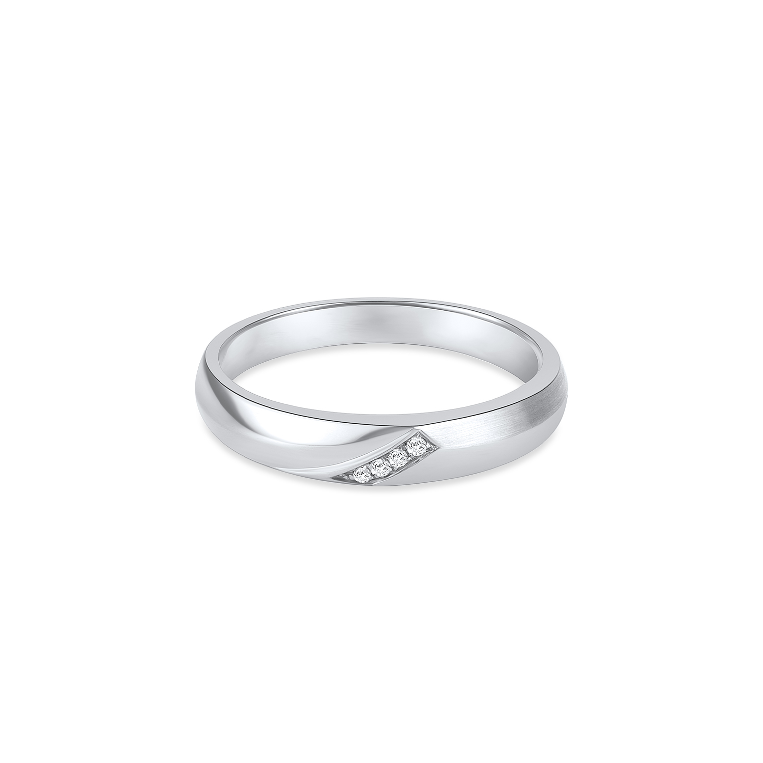 Momento Classic White Gold Wedding Band SK Jewellery