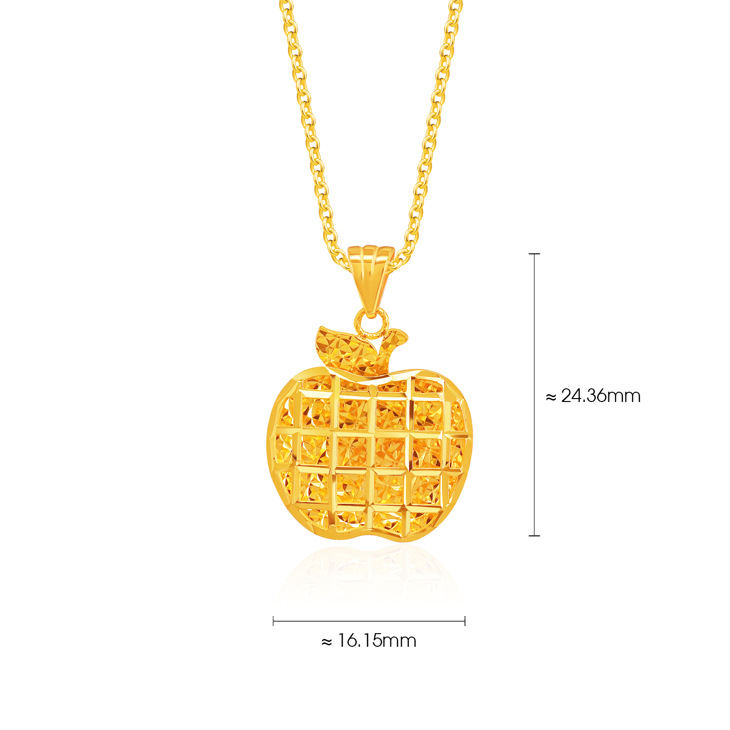 SK 916  Apple Gold  Pendant SK Jewellery