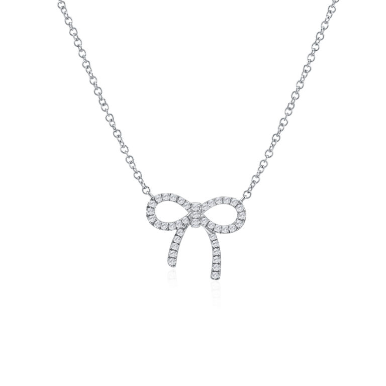 Starry Ribbon Diamond Necklace
