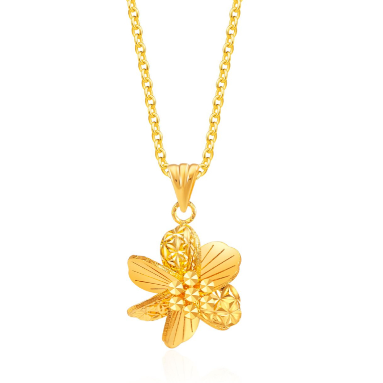 SK 916 Orchid Gold Pendant
