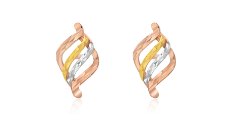 14K Gold Romantic Twirl Earrings