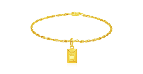Mini Gold Bar 999 Pure Gold Bracelet