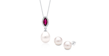Perline Pearl Necklace And Earring Bundle