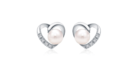Purest Heart Pearl Earrings