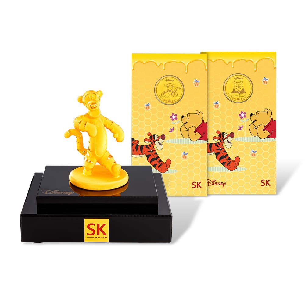 Tigger 999 Pure Gold Figurine CNY Bundle