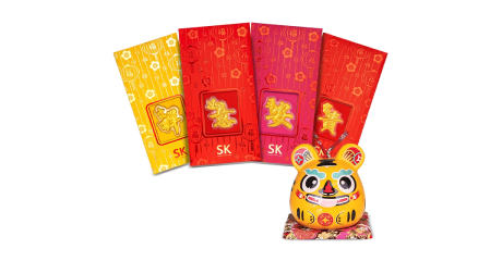 Year of the tiger resounding blessings 999 pure gold ang pow bundle