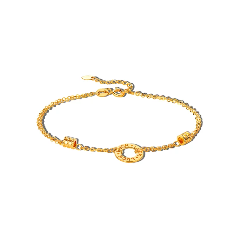 SK 916 Circle of Luck Gold Chain Bracelet