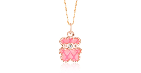 Pink Candied Bear Skarlet Diamond Pendant