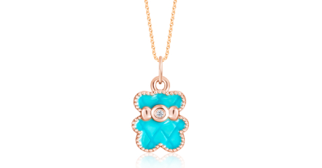 Blue Candied Bear Skarlet Diamond Pendant
