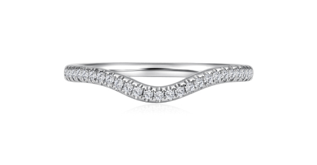 Classic Half Eternity Stackable Diamond Band In White Gold