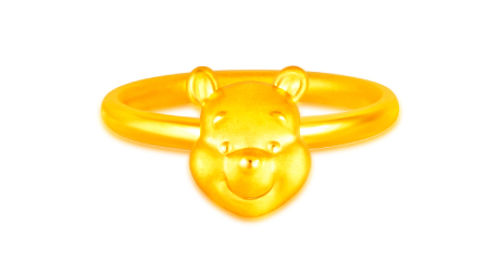 Face Of Pooh 999 Pure Gold Ring
