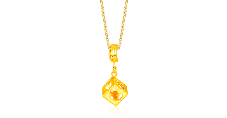Love All Sides 999 Pure Gold Pendant
