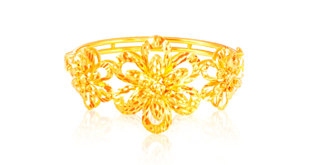 SK Oro Amare Blossom Of Beauty Gold Bangle