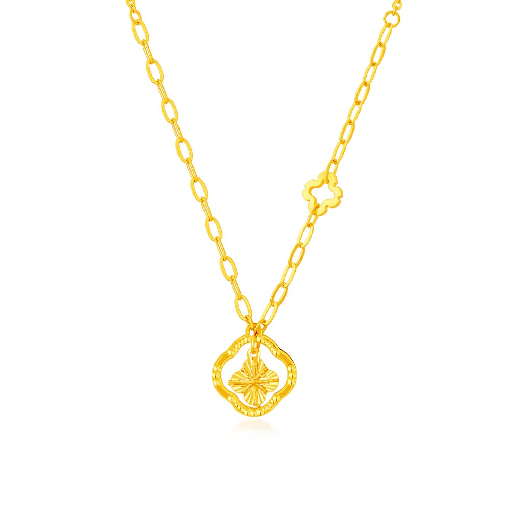 SK 916 Clover Dream Gold Medley Necklace