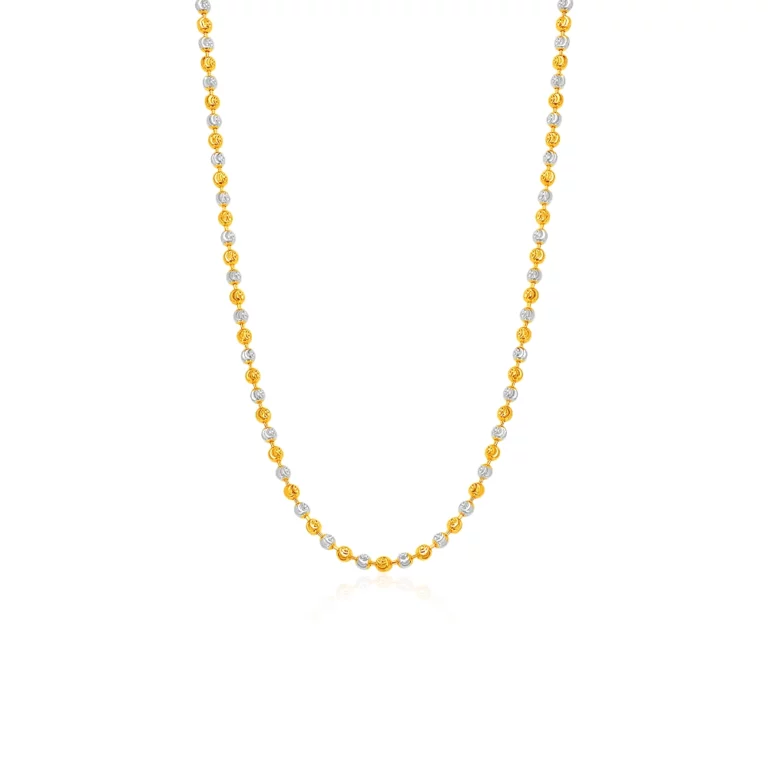 SK 916 Duotone Beaded Gold Chain