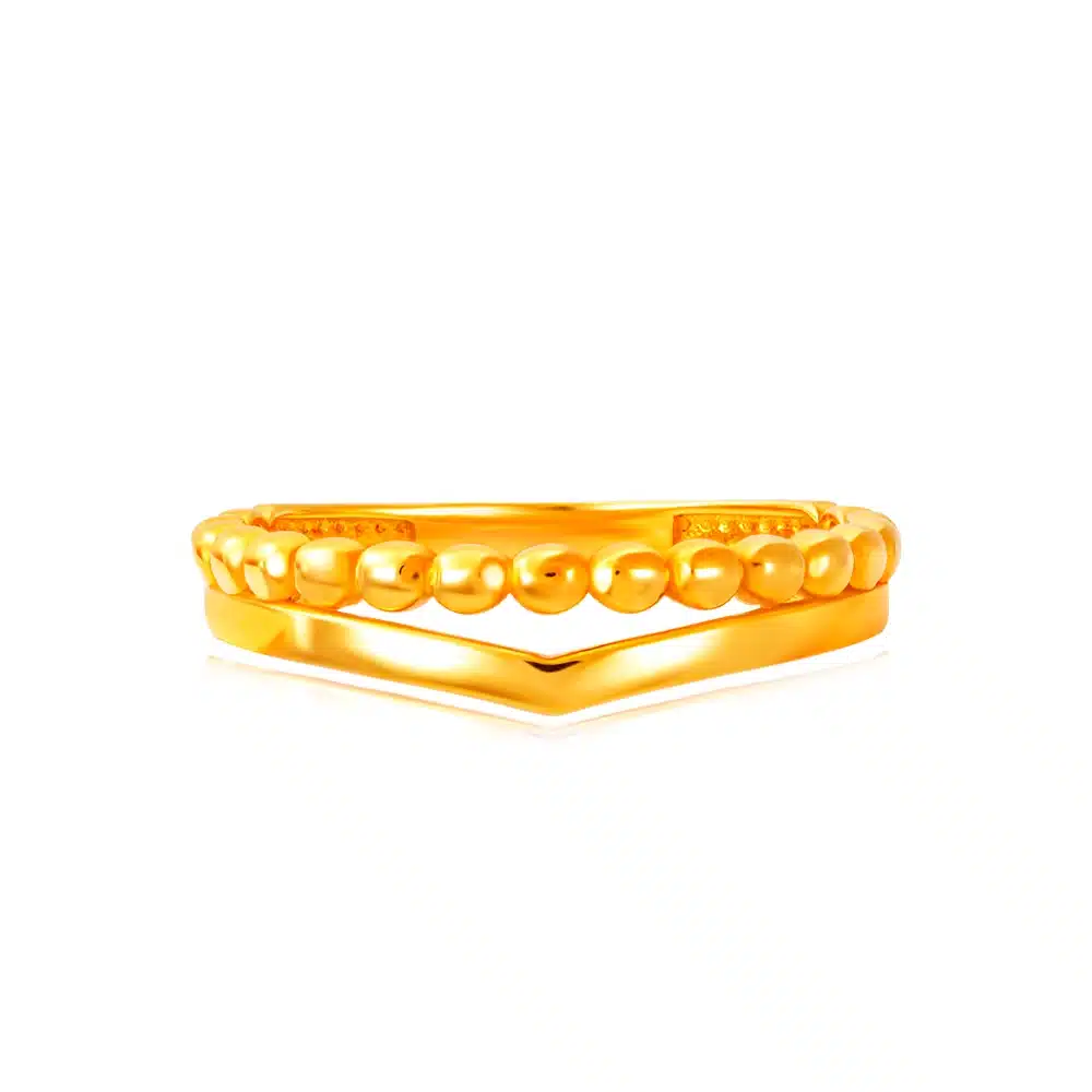 SK 916 Pointilism Gold Ring