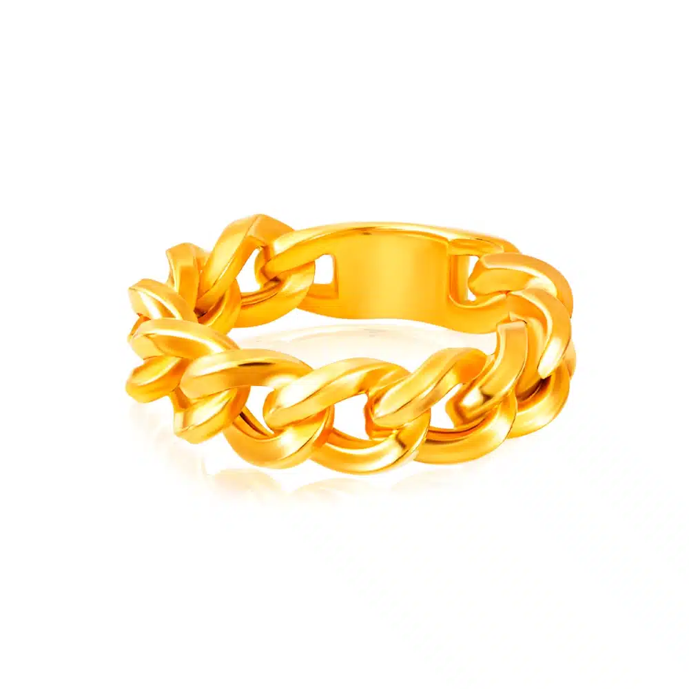 SK 916 Chunky Chain Gold Ring