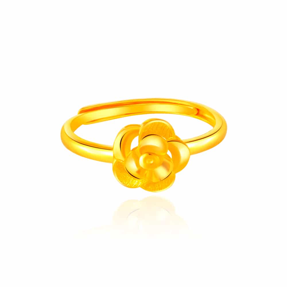 999 Pure Gold Bloom Ring
