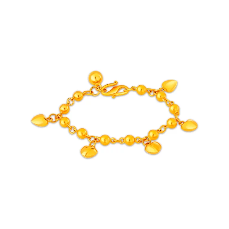 SK 916 Bubble Heart Gold Bracelet