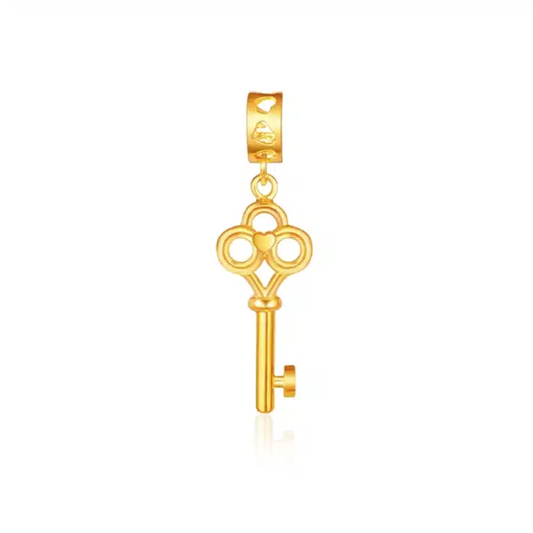 SK 916 Love Key Gold Charm