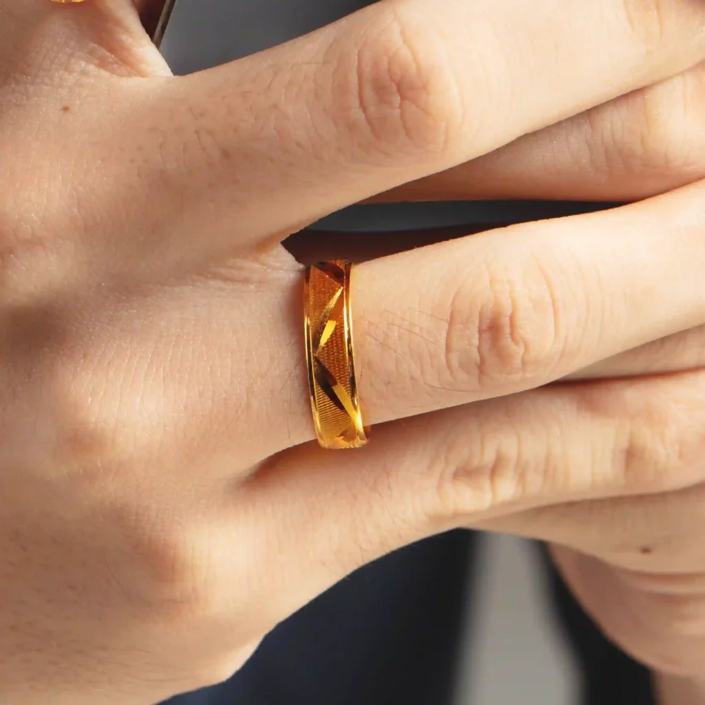 fcity.in - Stylish Gold Plated Diamond Finger Ring For Men / Modern Men  Finger