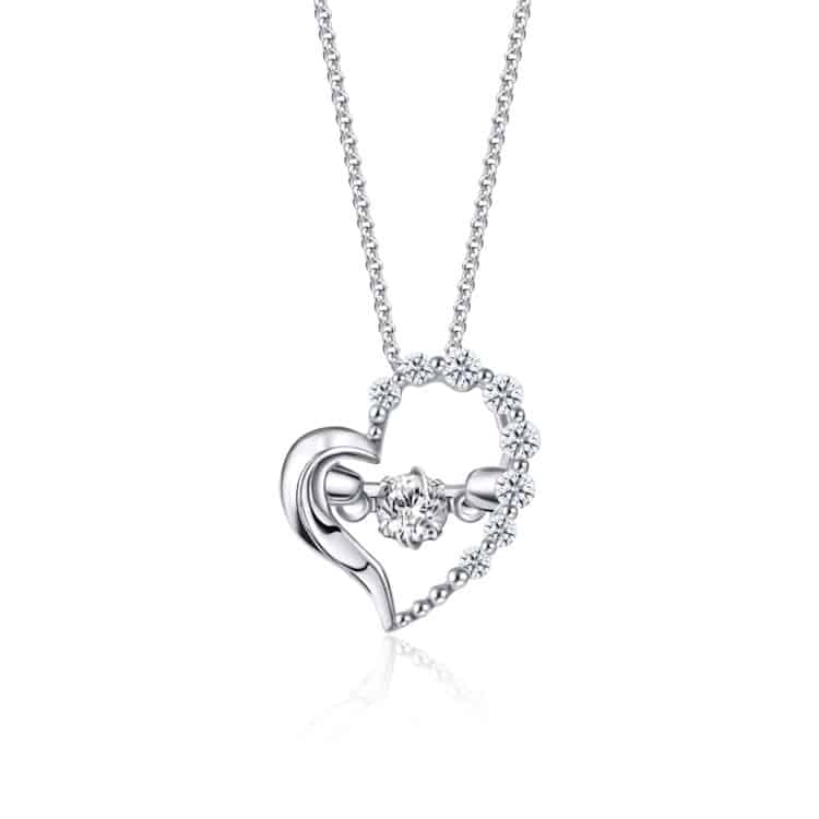 heart-shaped diamond necklace