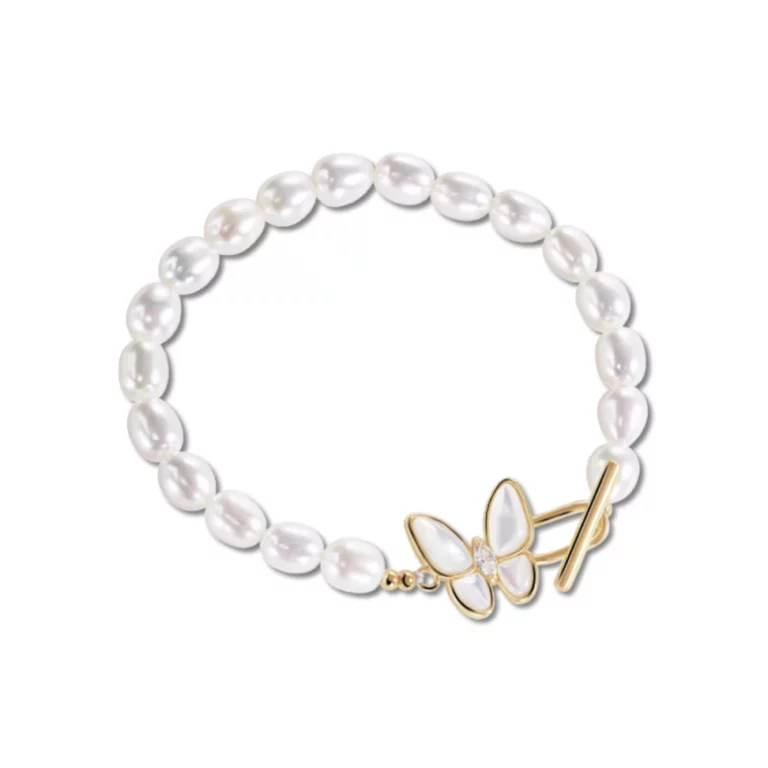 Iridescent Butterfly Pearl Bracelet