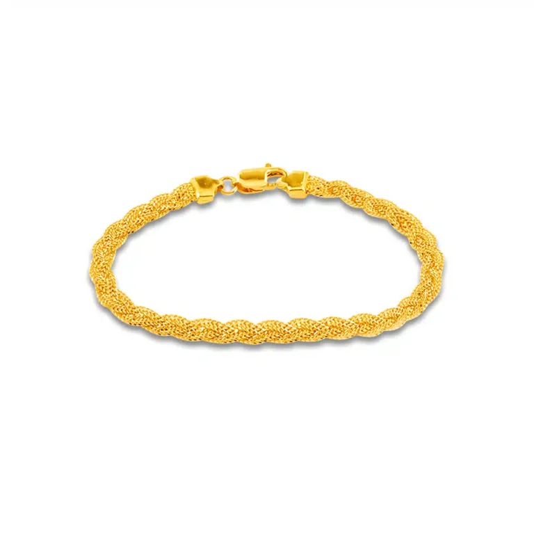 SK 916 Braided Chain Gold Bracelet