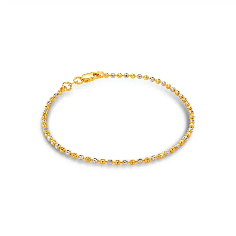 SK 916 Duotone Beaded Gold Bracelet