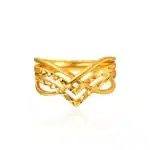 SK 916 Wishbone in Infinity Gold Ring