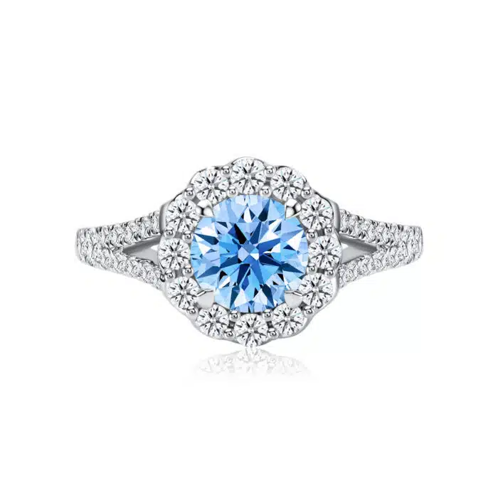 Star Carat Bloom Blue Diamond Ring