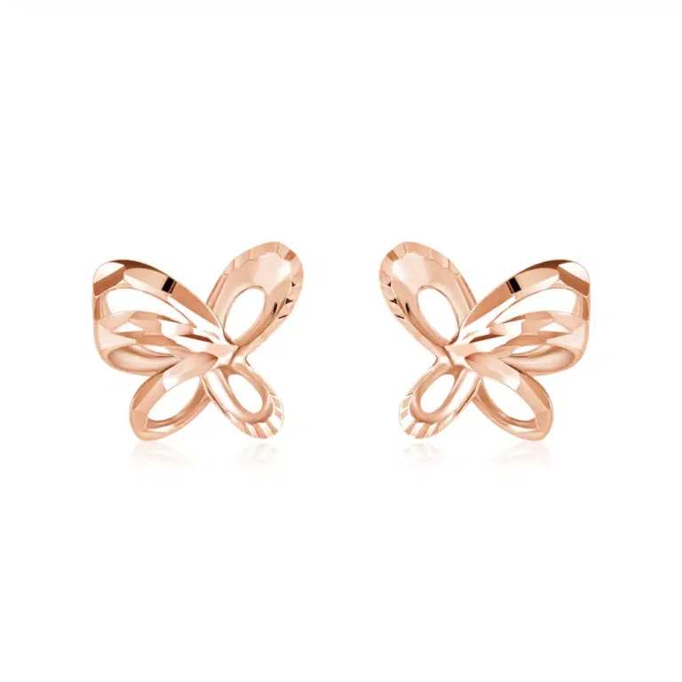 Aflutter 14K Rose Gold Loca Earrings
