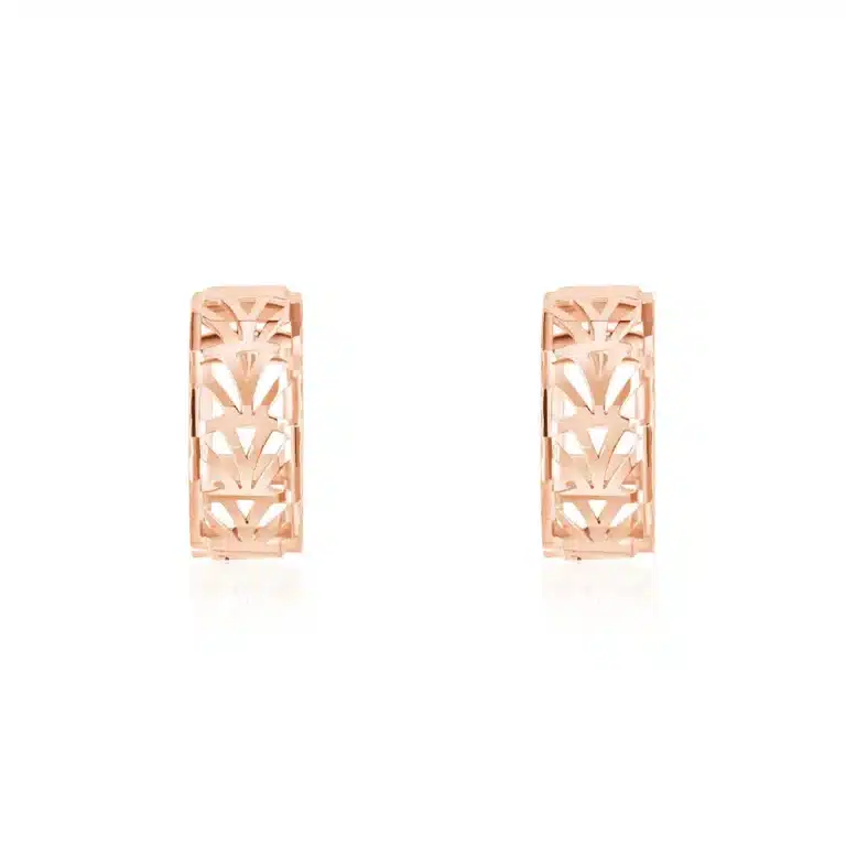 Tricia 14K Rose Gold Huggie Hoop Earrings