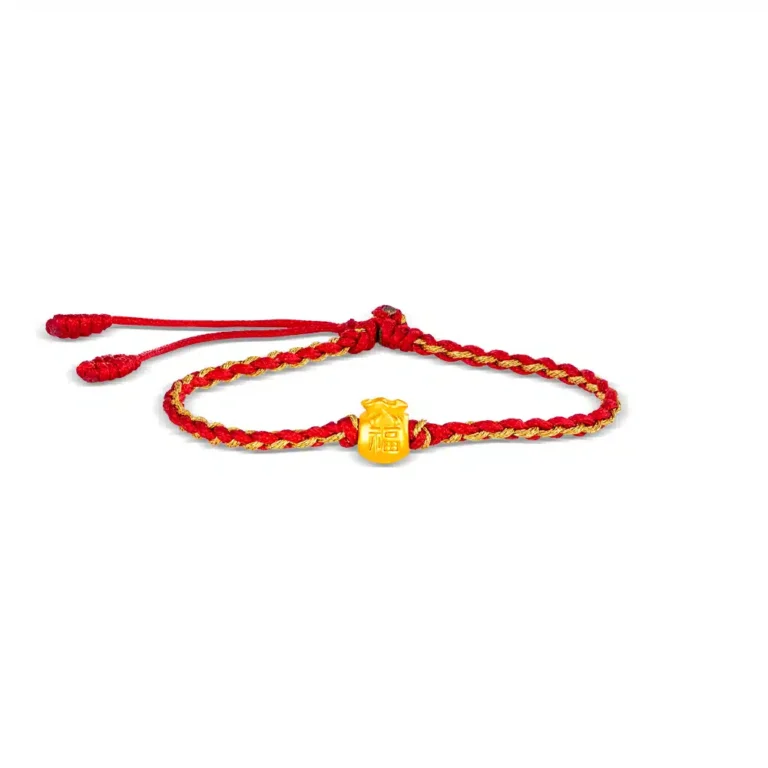 Fortune Bag 999 Pure Gold Rope Bracelet