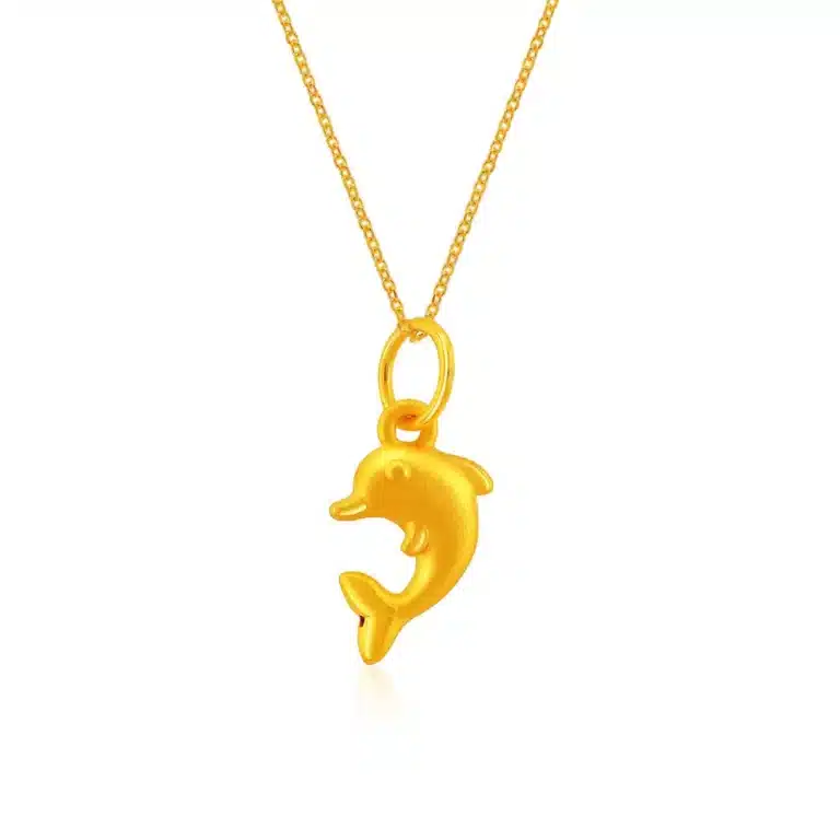 Dolphin 999 Pure Gold Pendant