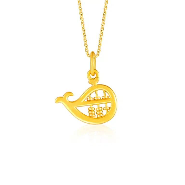 Whale-thy Abacus 999 Pure Gold Pendant