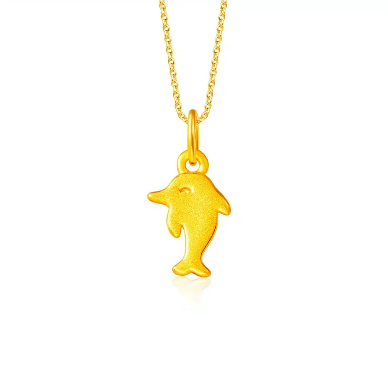 Classic Dolphin 999 Pure Gold Pendant