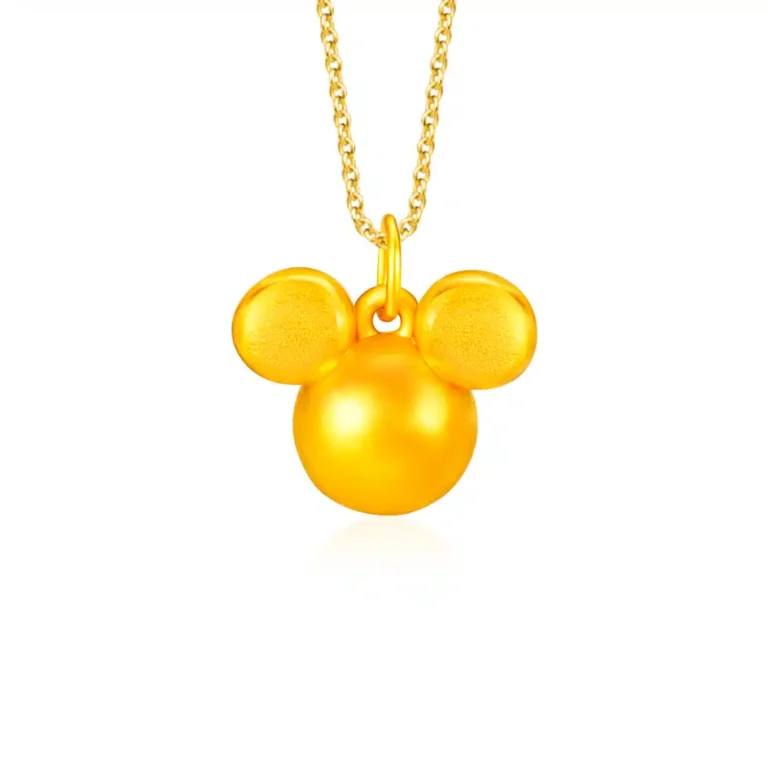 Iconic Mickey Mouse 3D 999 Pure Gold Pendant