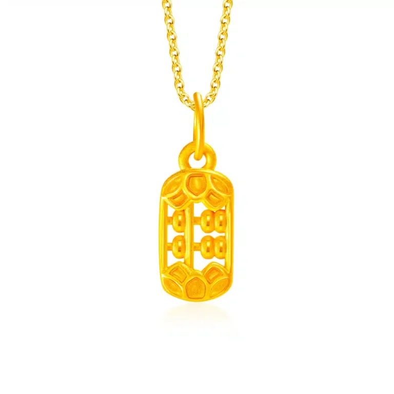 Royal Abacus 999 Pure Gold Pendant