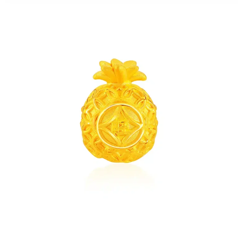 Prosperity Pineapple 999 Pure Gold Bracelet Charm